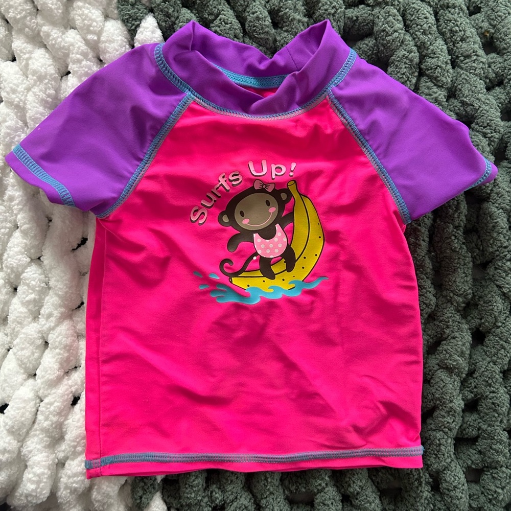 5 for 10$ ❤️Kids Pink and Purple Rash Guard - Surf's Up!